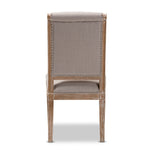 Load image into Gallery viewer, Baxton Studio Charmant French Provincial Beige Fabric Upholstered Weathered Oak Finished Wood Dining Chair
