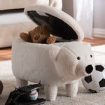 Load image into Gallery viewer, Baxton Studio Bjorn Contemporary Wool Upholstered Bear Storage Ottoman
