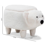 Load image into Gallery viewer, Baxton Studio Bjorn Contemporary Wool Upholstered Bear Storage Ottoman
