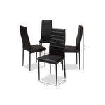 Load image into Gallery viewer, Baxton Studio Armand Modern And Contemporary Black Faux Leather Upholstered Dining Chair (Set Of 4)
