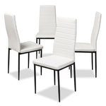 Load image into Gallery viewer, Baxton Studio Armand Modern And Contemporary White Faux Leather Upholstered Dining Chair (Set Of 4)
