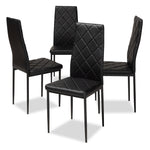 Load image into Gallery viewer, Baxton Studio Blaise Modern And Contemporary Black Faux Leather Upholstered Dining Chair (Set Of 4)
