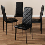 Load image into Gallery viewer, Baxton Studio Blaise Modern And Contemporary Black Faux Leather Upholstered Dining Chair (Set Of 4)
