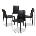 Load image into Gallery viewer, Baxton Studio Pascha Modern And Contemporary Black Faux Leather Upholstered Dining Chair (Set Of 4)
