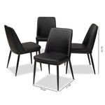 Load image into Gallery viewer, Baxton Studio Darcell Modern And Contemporary Black Faux Leather Upholstered Dining Chair (Set Of 4)
