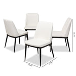 Load image into Gallery viewer, Baxton Studio Darcell Modern And Contemporary White Faux Leather Upholstered Dining Chair (Set Of 4)
