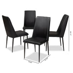 Load image into Gallery viewer, Baxton Studio Chandelle Modern And Contemporary Black Faux Leather Upholstered Dining Chair (Set Of 4)
