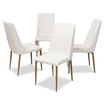 Load image into Gallery viewer, Baxton Studio Chandelle Modern And Contemporary White Faux Leather Upholstered Dining Chair (Set Of 4)
