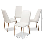 Load image into Gallery viewer, Baxton Studio Chandelle Modern And Contemporary White Faux Leather Upholstered Dining Chair (Set Of 4)
