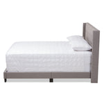 Load image into Gallery viewer, Baxton Studio Lisette Modern And Contemporary Grey Fabric Upholstered King Size Bed
