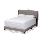 Load image into Gallery viewer, Baxton Studio Lisette Modern And Contemporary Grey Fabric Upholstered Queen Size Bed
