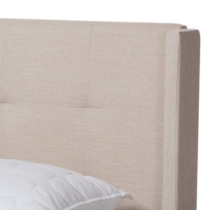 Baxton Studio Lisette Modern And Contemporary Beige Fabric Upholstered Full Size Bed