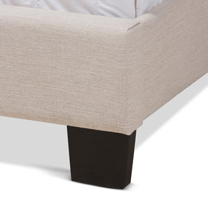 Baxton Studio Lisette Modern And Contemporary Beige Fabric Upholstered Full Size Bed