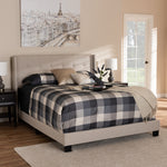 Load image into Gallery viewer, Baxton Studio Lisette Modern And Contemporary Beige Fabric Upholstered Queen Size Bed
