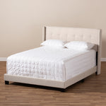 Load image into Gallery viewer, BAXTON STUDIO LISETTE MODERN AND CONTEMPORARY BEIGE FABRIC UPHOLSTERED KING SIZE BED
