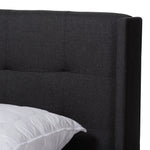 Load image into Gallery viewer, Baxton Studio Lisette Modern And Contemporary Charcoal Grey Fabric Upholstered Full Size Bed
