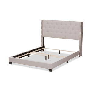 Baxton Studio Brady Modern and Contemporary Fabric Upholstered Bed