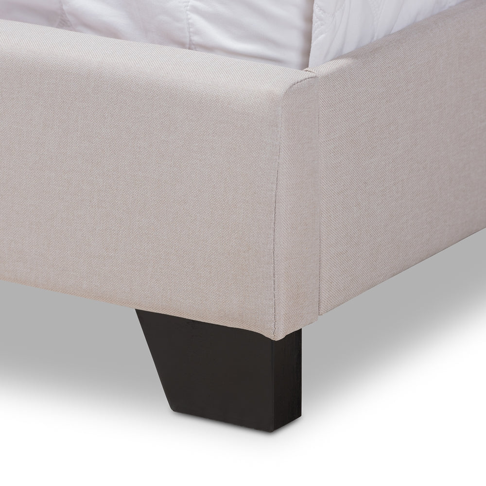 Baxton Studio Brady Modern and Contemporary Fabric Upholstered Bed