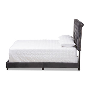 Baxton Studio Candace Luxe and Glamour Velvet Upholstered Bed