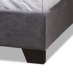 Baxton Studio Candace Luxe and Glamour Velvet Upholstered Bed