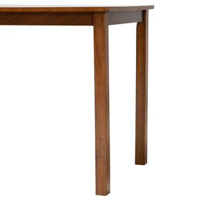 Baxton Studio Eveline Modern Walnut Brown Finished Wood 43-Inch Dining Table