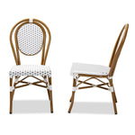 Load image into Gallery viewer, Baxton Studio Gauthier Classic French Indoor and Outdoor Bamboo Style Stackable Bistro Dining Chair Set of 2
