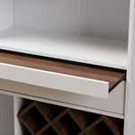 Load image into Gallery viewer, Baxton Studio Mattia Mid-Century Modern White And Walnut Finished Wood Wine Cabinet
