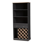 Load image into Gallery viewer, Baxton Studio Mattia Modern And Contemporary Dark Grey And Oak Finished Wood Wine Cabinet
