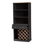 Load image into Gallery viewer, Baxton Studio Mattia Modern And Contemporary Dark Grey And Oak Finished Wood Wine Cabinet
