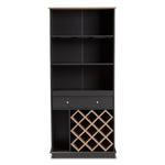 Load image into Gallery viewer, Baxton Studio Mattia Modern And Contemporary Dark Grey And Oak Finished Wood Wine Cabinet
