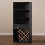 Load image into Gallery viewer, Baxton Studio Mattia Modern And Contemporary Dark Grey And Oak Finished Wood Wine Cabinet
