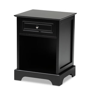 Baxton Studio Chase Modern Transitional Finished 1-Drawer Wood Nightstand