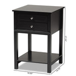 Load image into Gallery viewer, Baxton Studio Willow Modern Transitional Black Finished 2-Drawer Wood Nightstand
