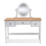 Load image into Gallery viewer, Baxton Studio Sylvie Classic And Traditional White 3-Drawer Wood Vanity Table With Mirror
