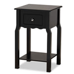 Load image into Gallery viewer, Baxton Studio Hailey Classic Traditional And Transitional Black Finished Wood 1-Drawer Nightstand
