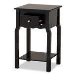 Load image into Gallery viewer, Baxton Studio Hailey Classic Traditional And Transitional Black Finished Wood 1-Drawer Nightstand
