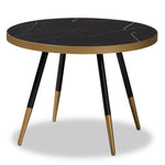 Load image into Gallery viewer, Baxton Studio Lauro Modern and Contemporary Round and Metal Coffee Table with Two-Tone Black and Gold

