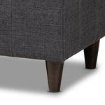 Load image into Gallery viewer, Baxton Studio Brette Mid-Century Modern Charcoal Fabric Upholstered Dark Brown Finished Wood Storage Bench Ottoman
