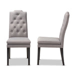 Load image into Gallery viewer, Baxton Studio Dylin Modern And Contemporary Gray Fabric Upholstered Button Tufted Wood Dining Chair Set Of 2
