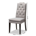 Load image into Gallery viewer, Baxton Studio Dylin Modern And Contemporary Gray Fabric Upholstered Button Tufted Wood Dining Chair Set Of 2
