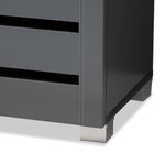 Load image into Gallery viewer, Baxton Studio Adalwin Modern And Contemporary Dark Gray 2-Door Wooden Entryway Shoe Storage Cabinet
