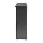 Load image into Gallery viewer, Baxton Studio Adalwin Modern And Contemporary Dark Gray 3-Door Wooden Entryway Shoe Storage Cabinet
