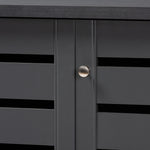 Load image into Gallery viewer, Baxton Studio Adalwin Modern And Contemporary Dark Gray 3-Door Wooden Entryway Shoe Storage Cabinet
