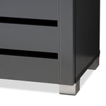 Load image into Gallery viewer, Baxton Studio Adalwin Modern And Contemporary Dark Gray 3-Door Wooden Entryway Shoe Storage Cabinet
