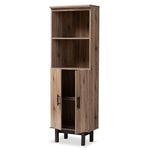 Load image into Gallery viewer, Baxton Studio Arend Modern And Contemporary Two-Tone Oak And Ebony Wood 2-Door Bookcase
