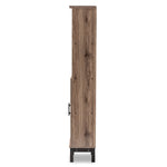 Load image into Gallery viewer, Baxton Studio Arend Modern And Contemporary Two-Tone Oak And Ebony Wood 2-Door Bookcase
