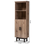 Load image into Gallery viewer, Baxton Studio Arend Modern And Contemporary Two-Tone Oak And Ebony Wood 2-Door Bookcase
