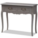 Load image into Gallery viewer, Baxton Studio Capucine Antique French Country Cottage Grey Finished Wood 2-Drawer Console Table
