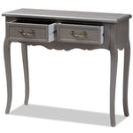 Load image into Gallery viewer, Baxton Studio Capucine Antique French Country Cottage Grey Finished Wood 2-Drawer Console Table
