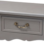 Load image into Gallery viewer, BAXTON STUDIO CAPUCINE ANTIQUE FRENCH COUNTRY COTTAGE GREY FINISHED WOOD 2-DRAWER CONSOLE TABLE
